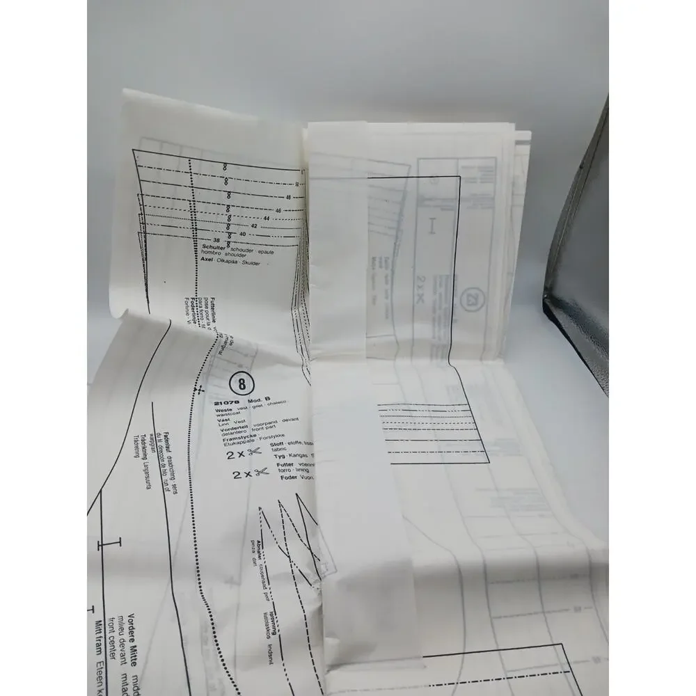Pattern Neue Mode Avantgarde V21078 Y2K Ladies Suit Pant Jacket Vest Skirt 12-26